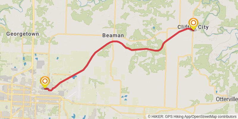 American Discovery Trail - Missouri stage 16 Map