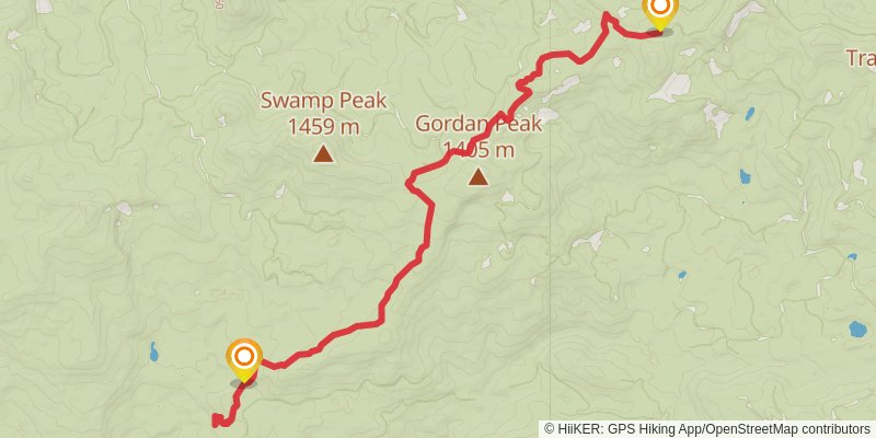 Gordan Peak Trail stage 2 Map