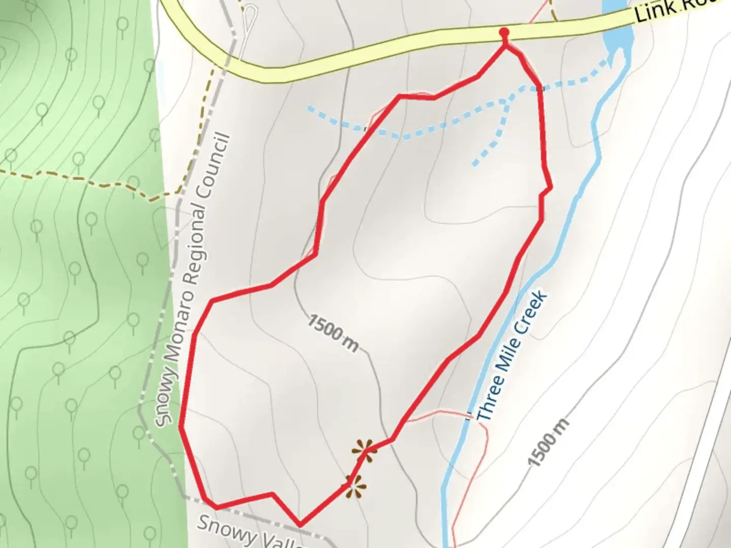 An image depicting the trail Goldseekers Track and its surrounding area.