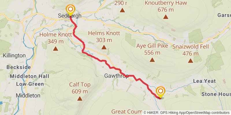 A Pennine Journey stage 19 Map