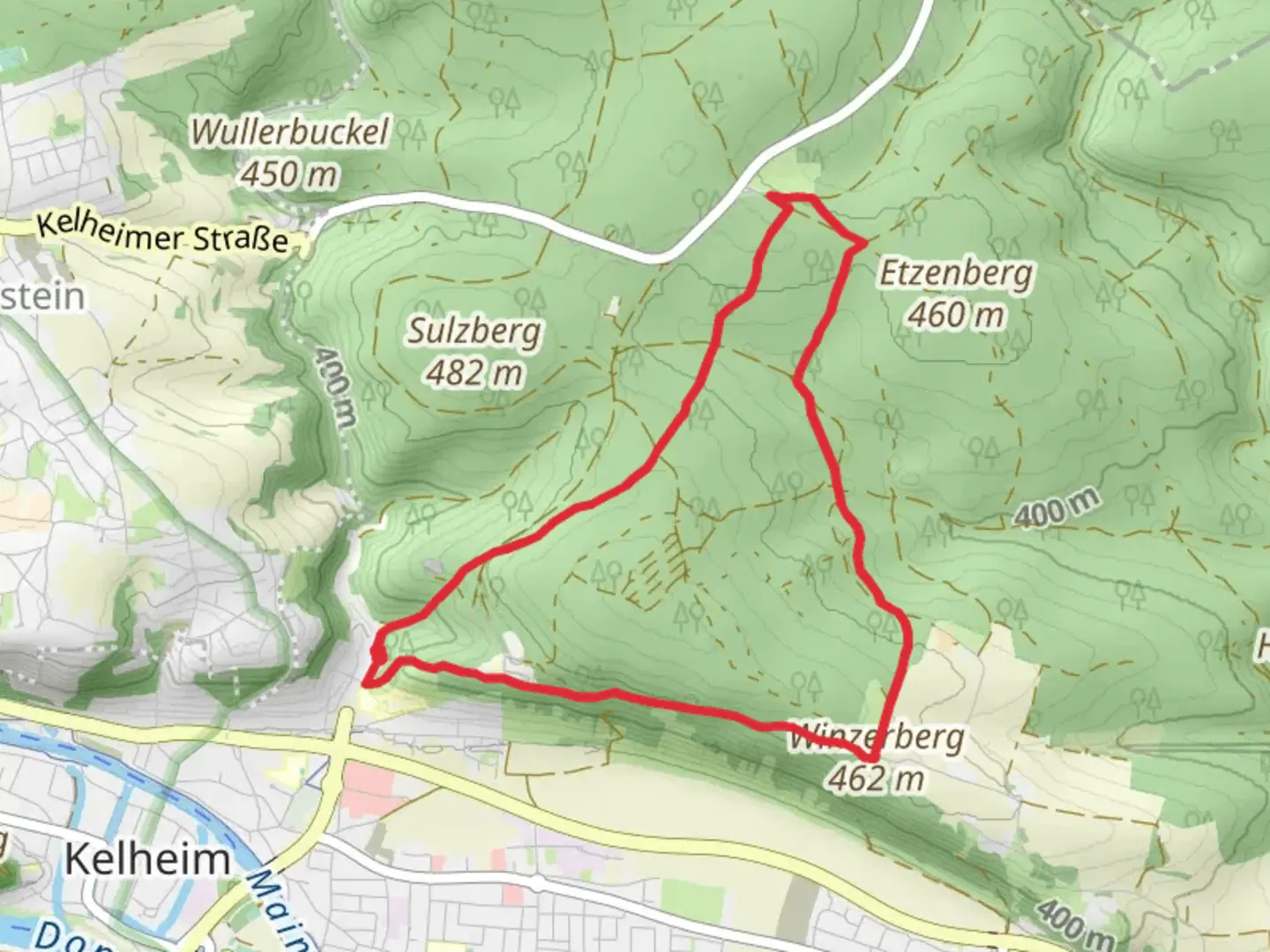 An image depicting the trail Ortswanderweg Kelheim 4 and its surrounding area.