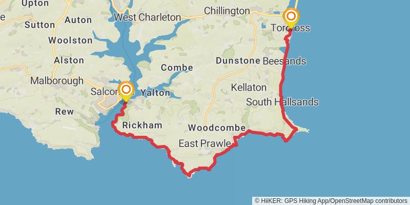 Plymouth to Dover Walk stage 5 Map