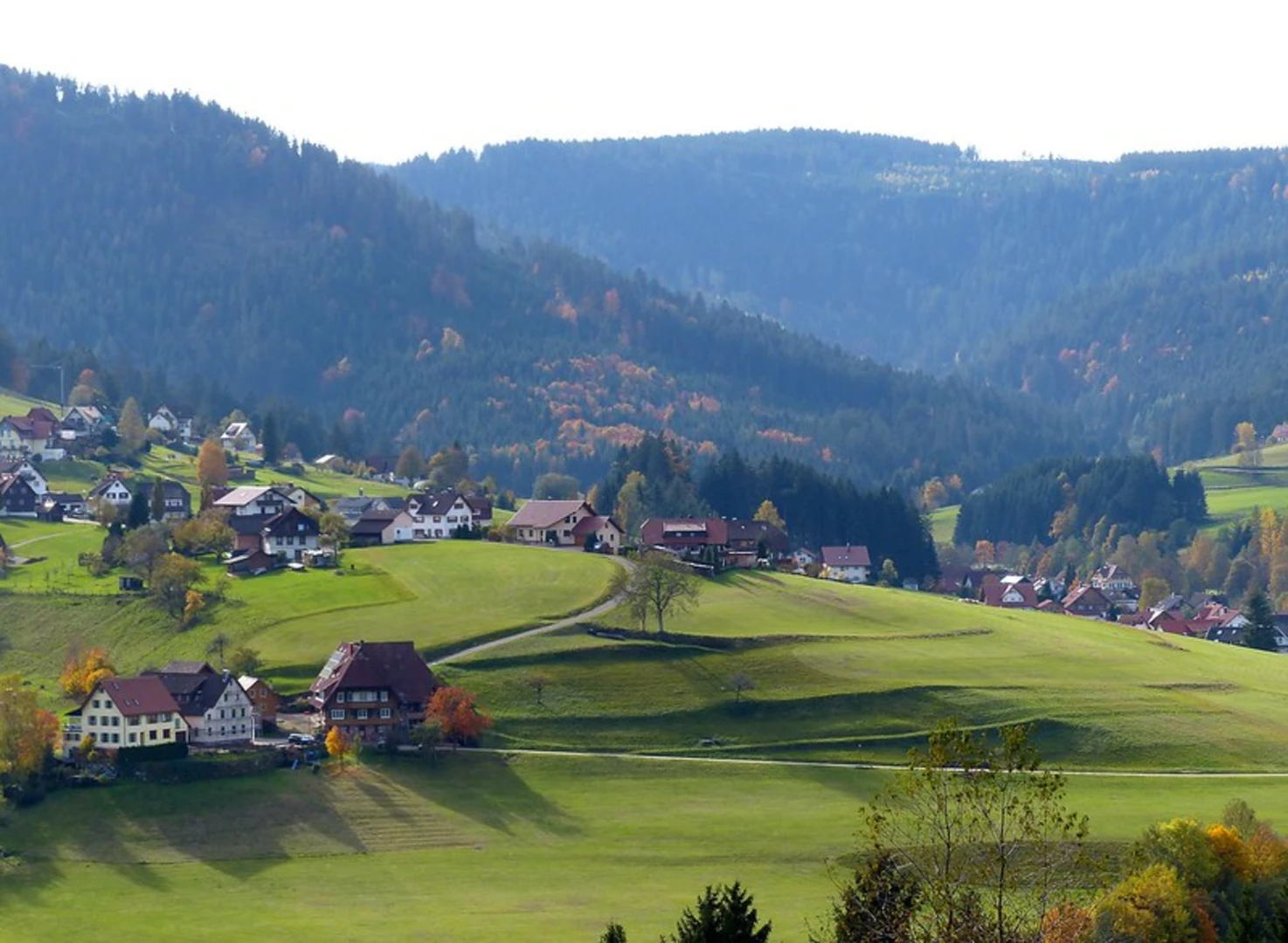 An image depicting the trail Baiersbronn to Kniebis Alexanderschanze via Sakenbach Furt and its surrounding area.