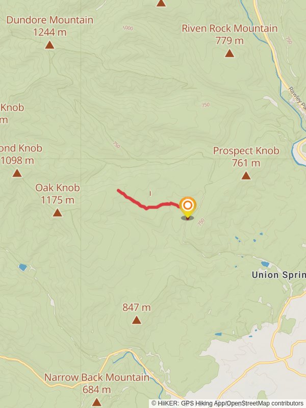 Mud Pond Gap Trail mobile static map