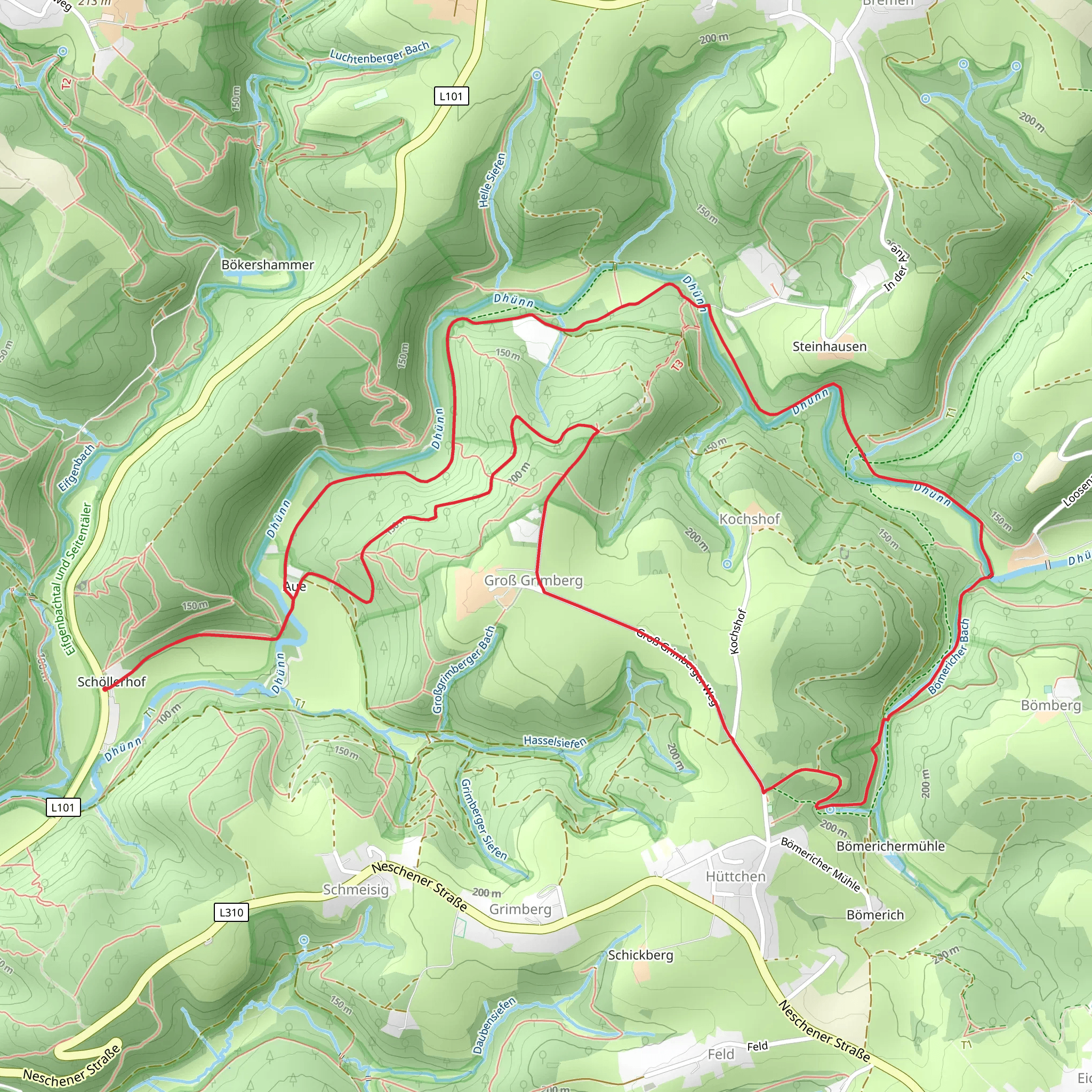 Naturschutzgebiet Dhünntal und Linnefetal Loop mobile static map