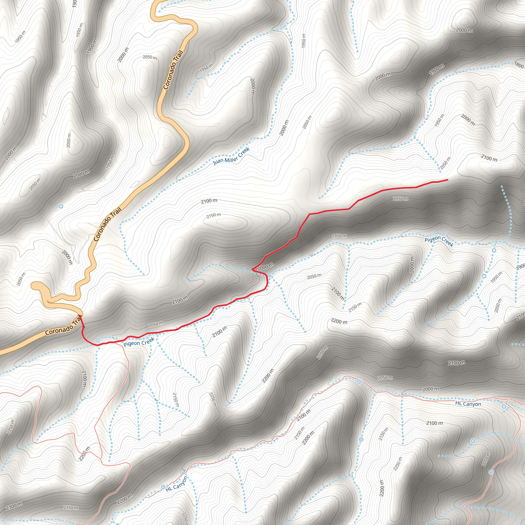 Pigeon Creek Trail mobile static map