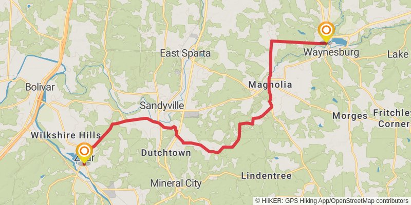 North Country Trail - Ohio stage 81 Map