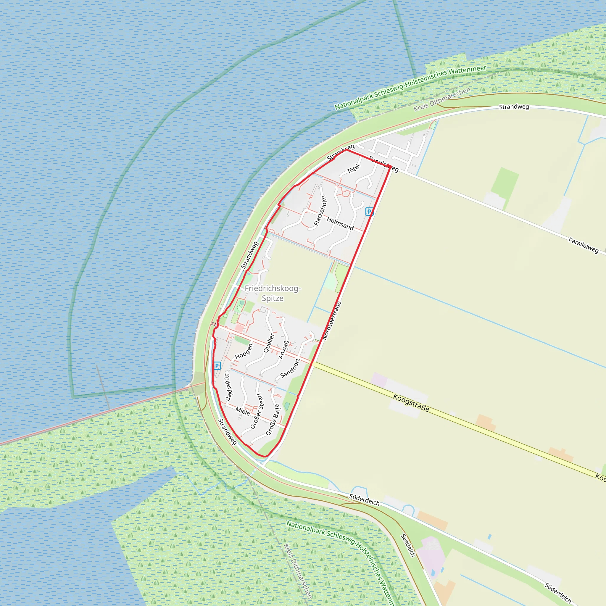 Friedrichskoog-Spitze Loop mobile static map