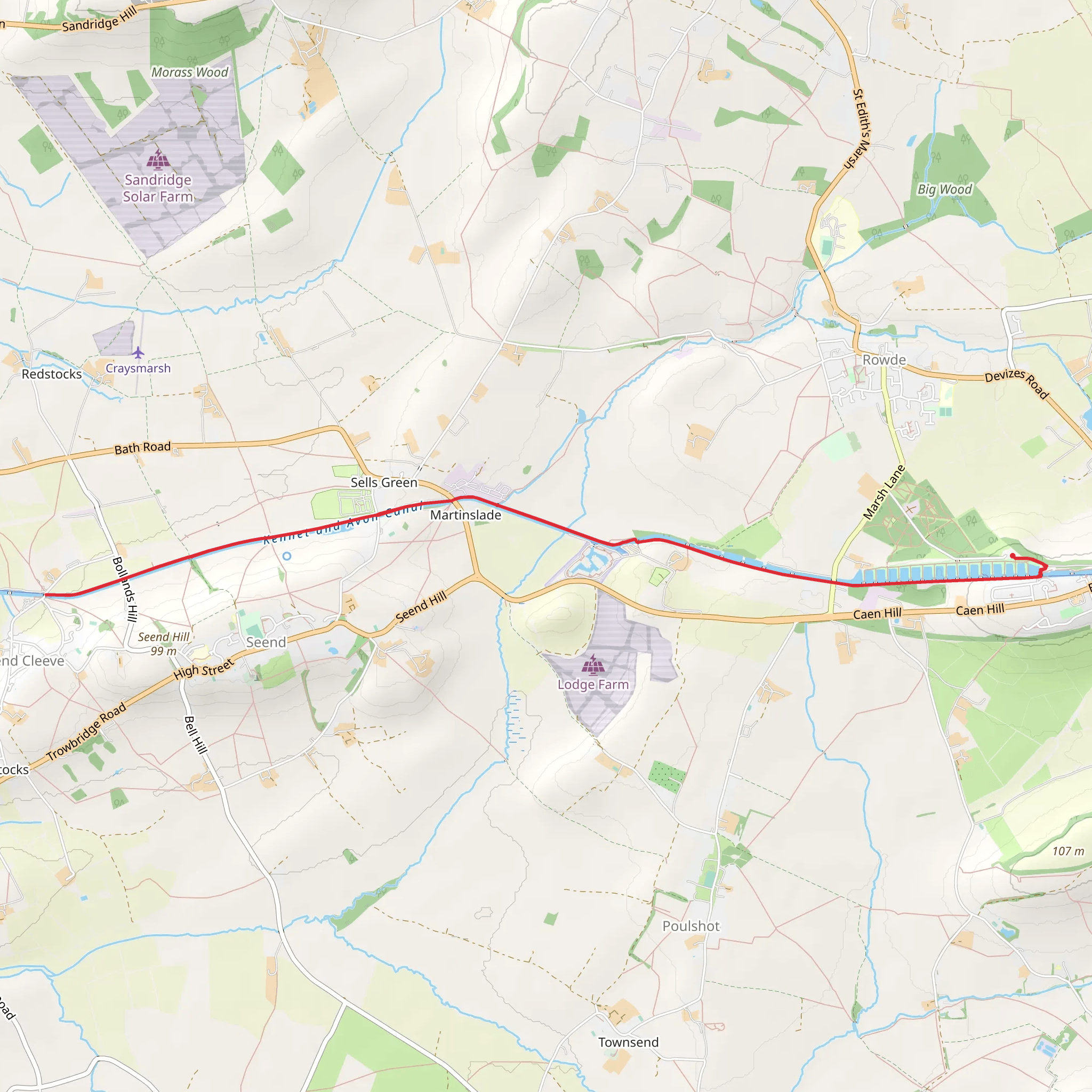 Kennet and Avon Canal Walk - Devizes mobile static map