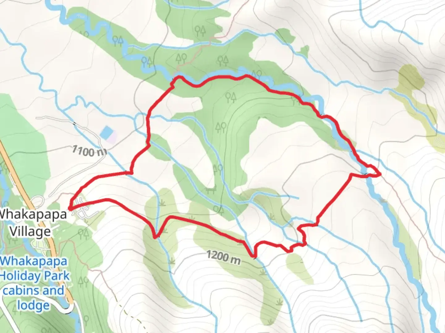 An image depicting the trail Taranaki Falls Loop and its surrounding area.