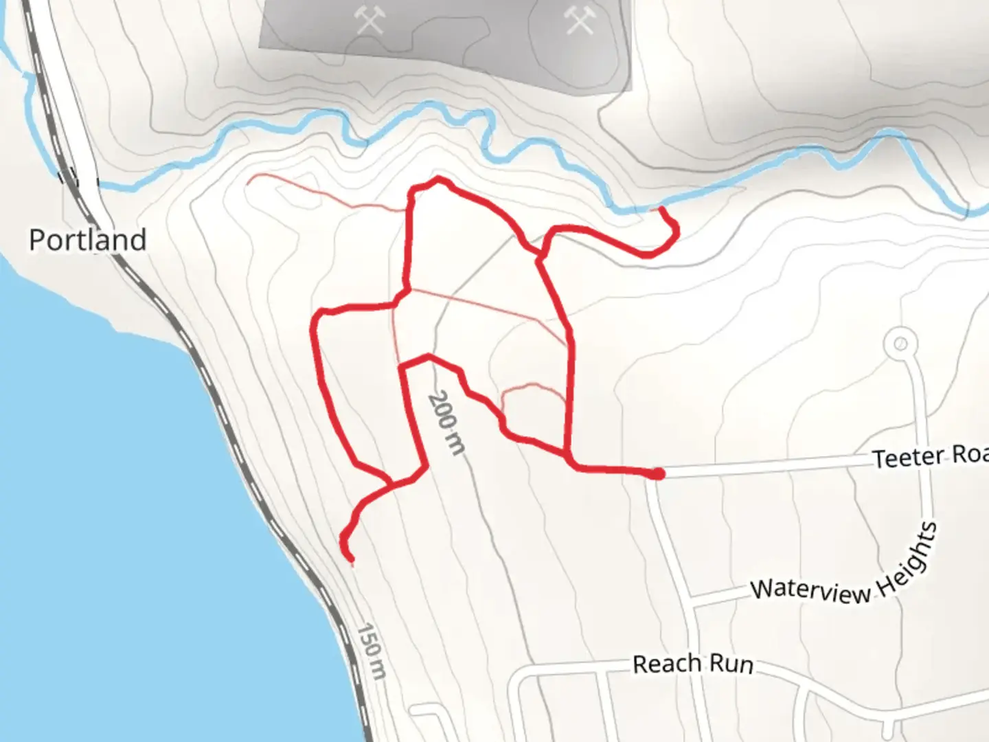 An image depicting the trail Pocket Falls ,Main Loop Trail and Lake View Trail Loop and its surrounding area.