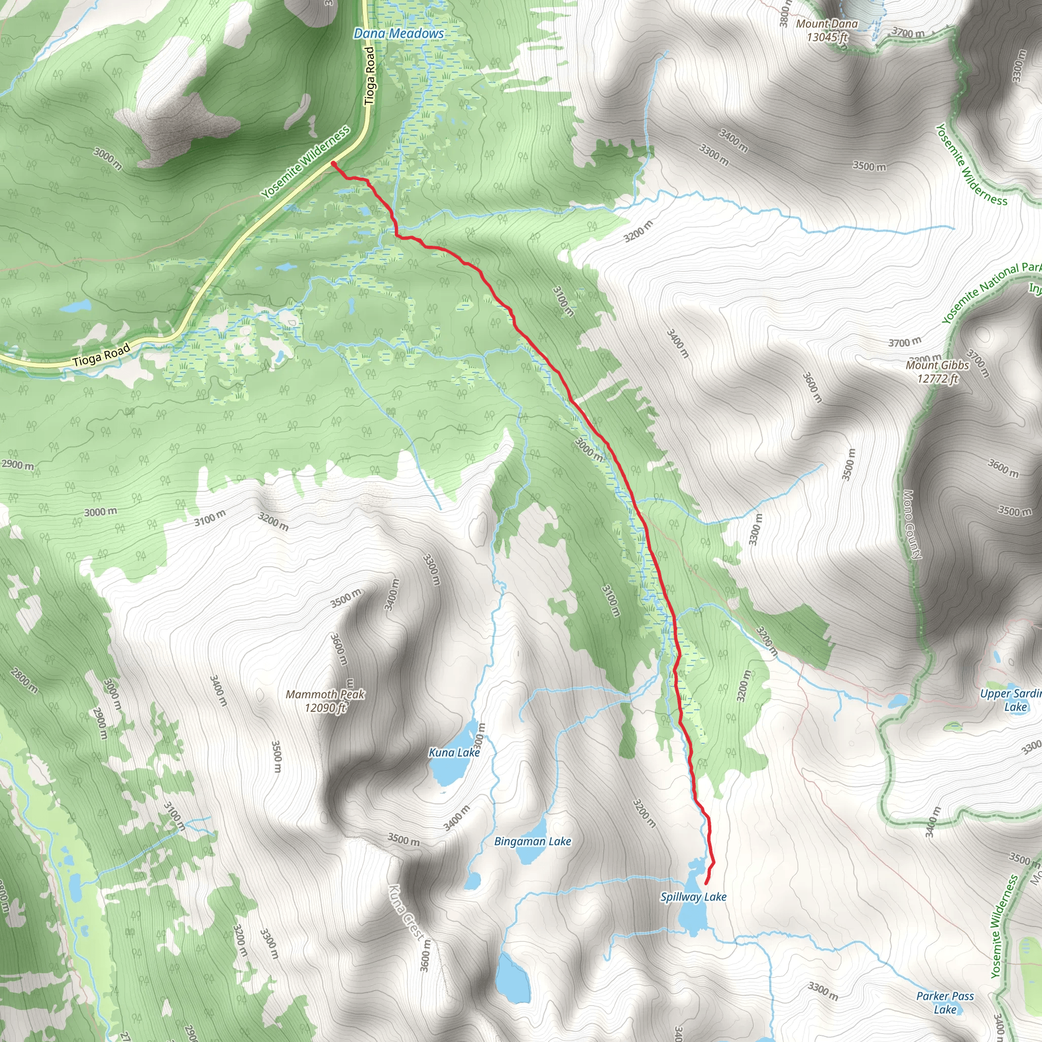 Spillway Lake Trail mobile static map