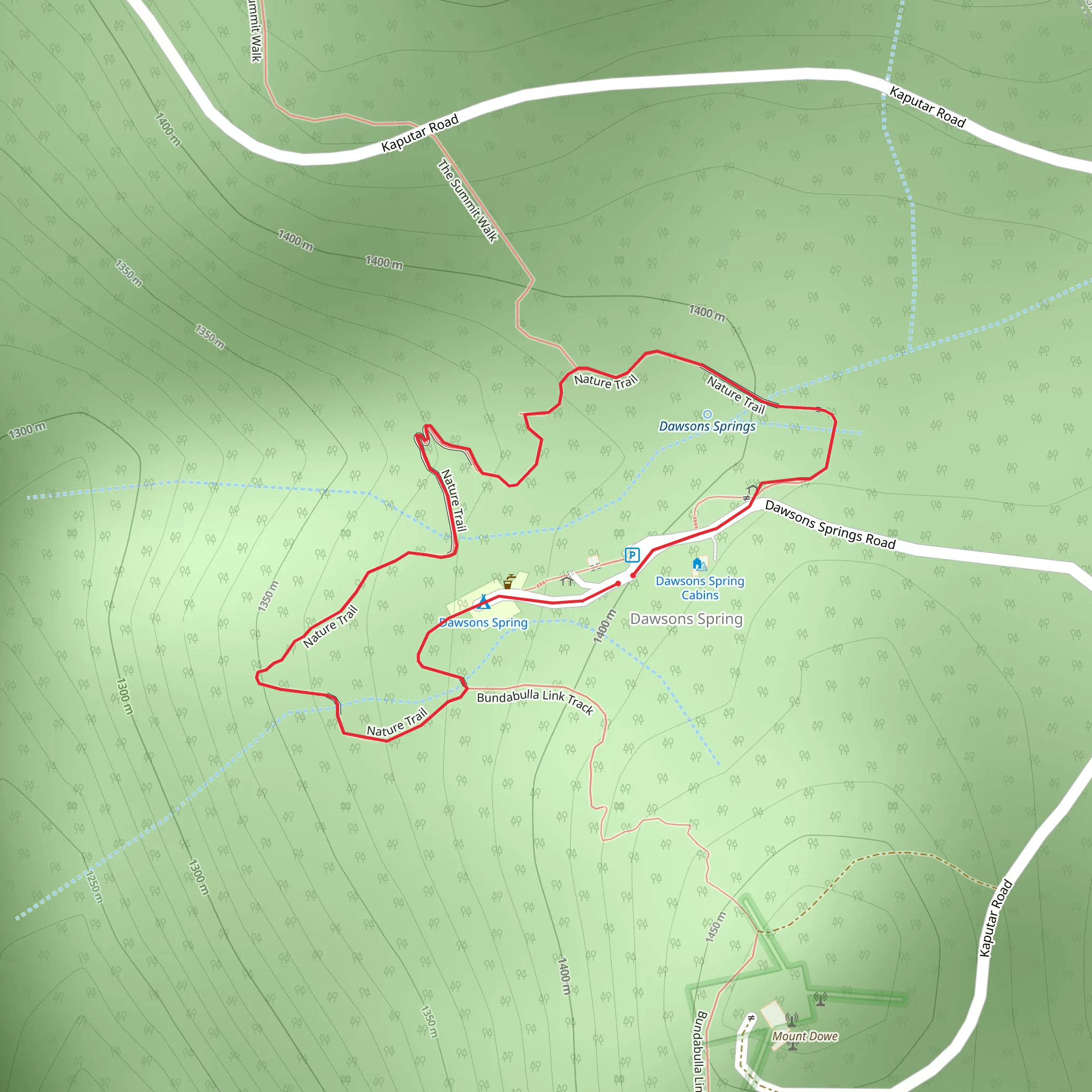 Dawsons Spring Nature Trail mobile static map