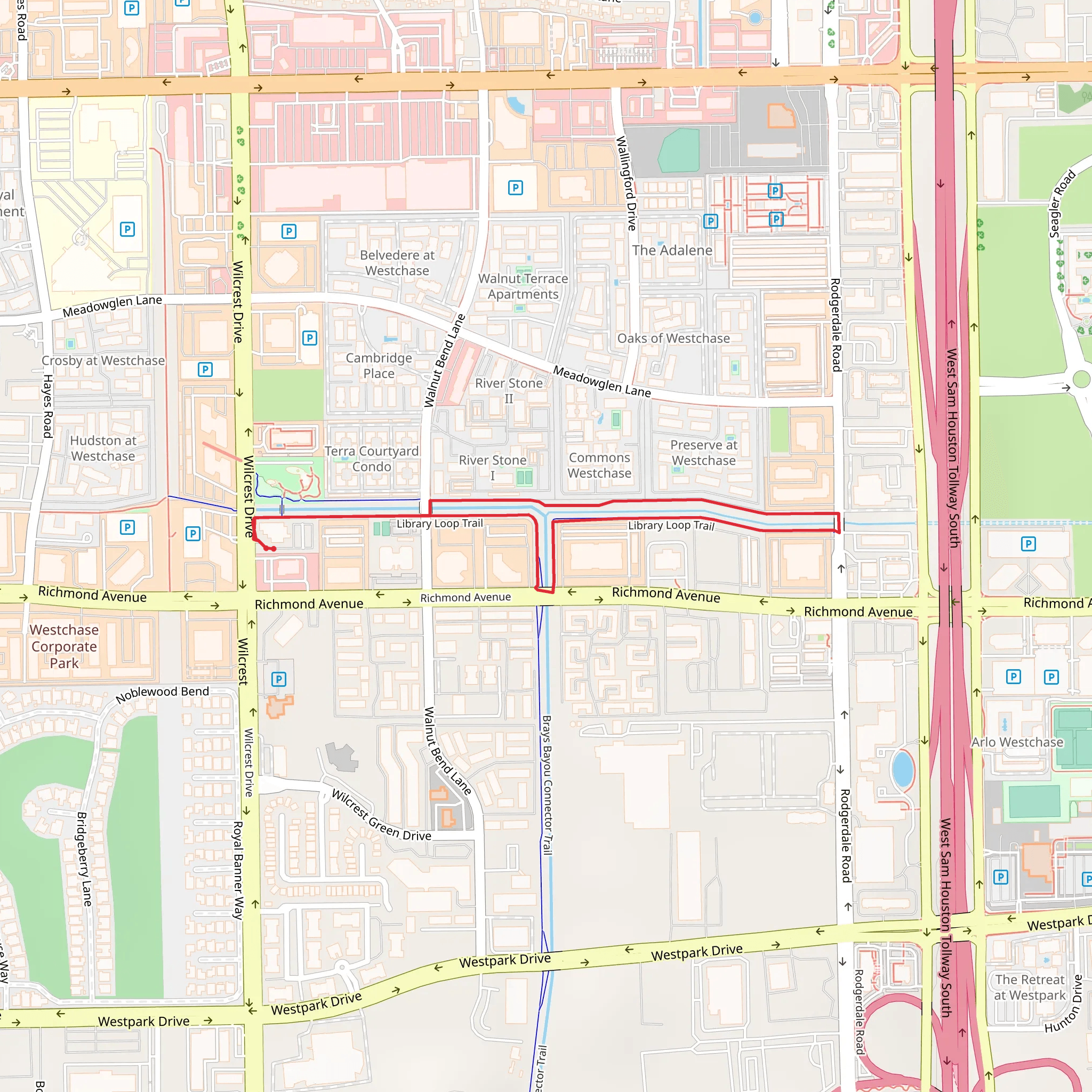 Library Loop Trail mobile static map