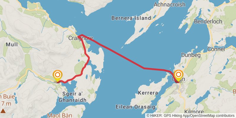 St Columba's Way stage 4 Map