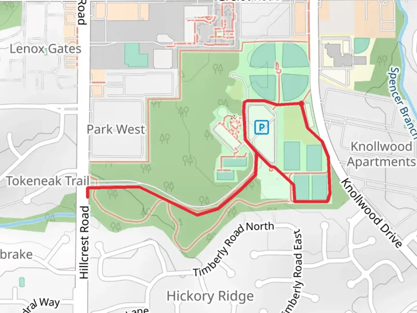 An image depicting the trail The T Loop and its surrounding area.