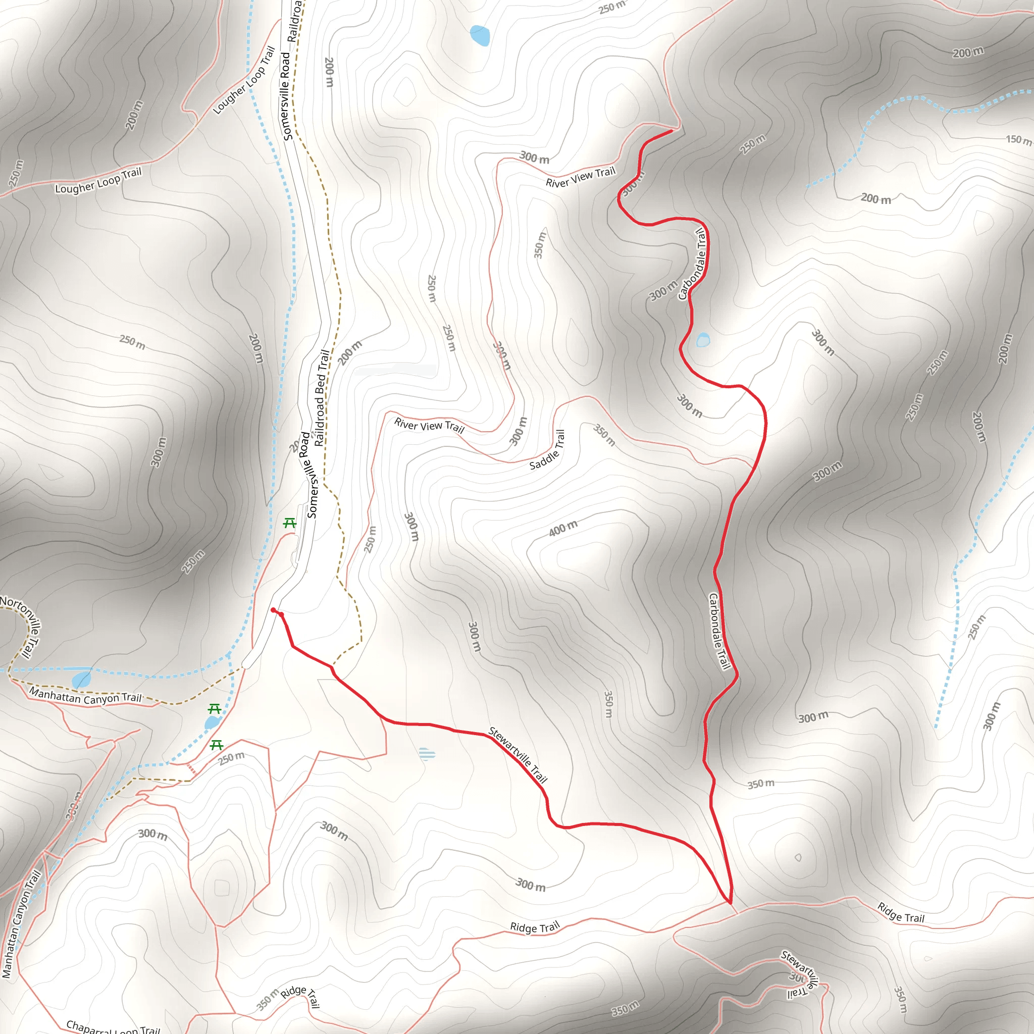 Stewartville and Carbondale Trail mobile static map