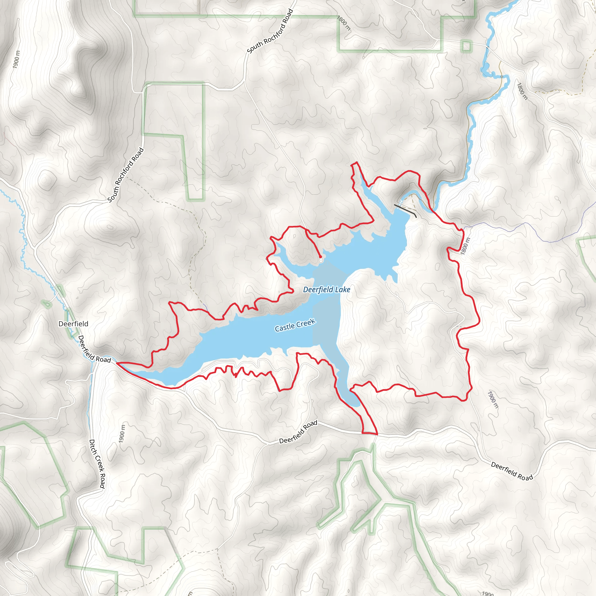 Deerfield Lake Loop mobile static map