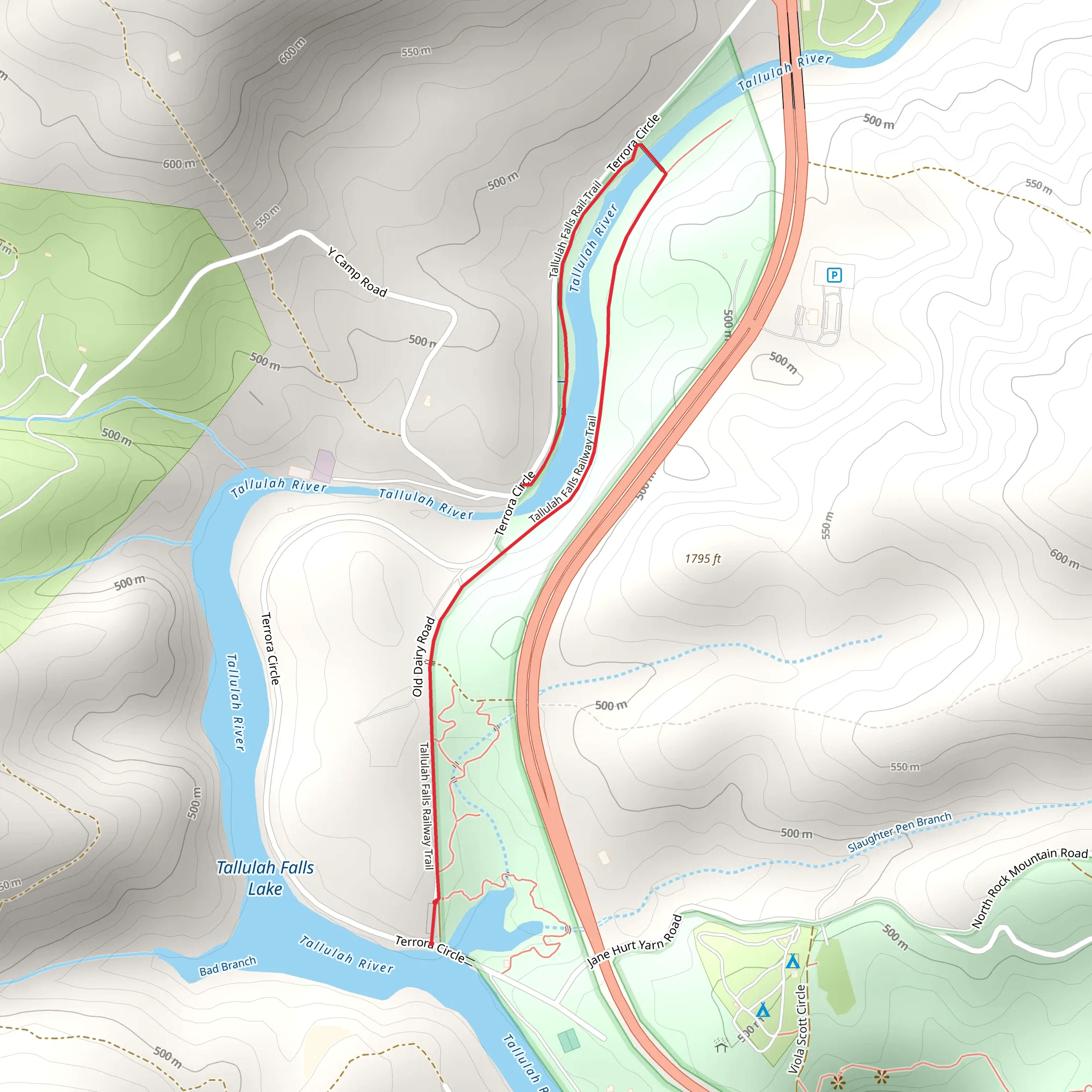 Tallulah Falls Rail-Trail mobile static map