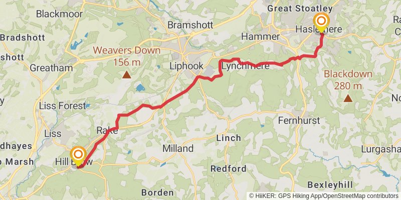 Burnham Thorpe to Portsmouth Walk stage 29 Map