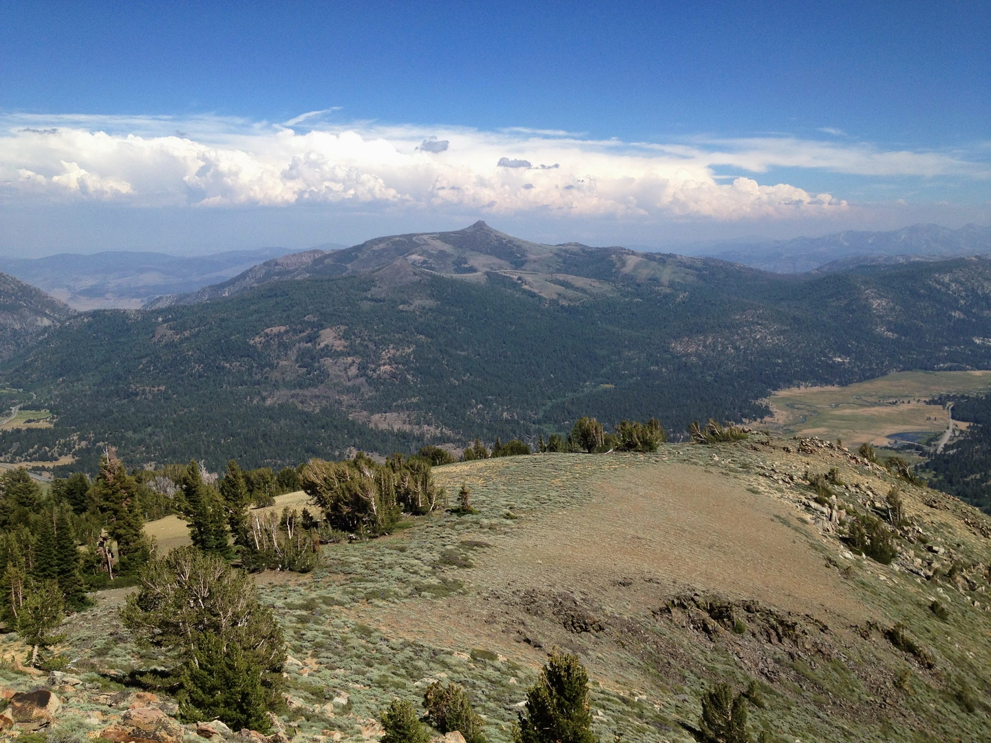 An image depicting the trail Hawkins Peak via Burnside Lake Trail and its surrounding area.