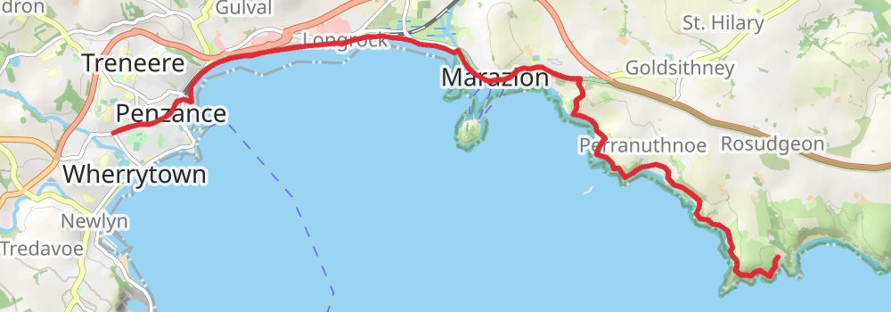Land's End To John O'Groats stage 2 Map