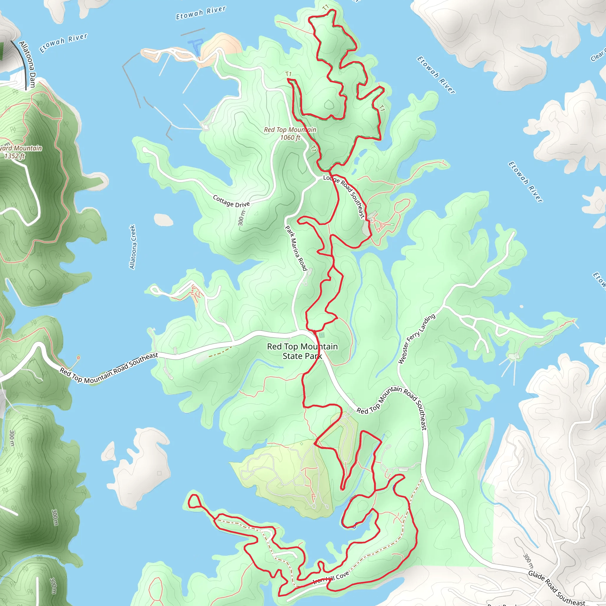 Homestead Trail, Sweet Gum Trail and Iron Hill Trail Loop mobile static map