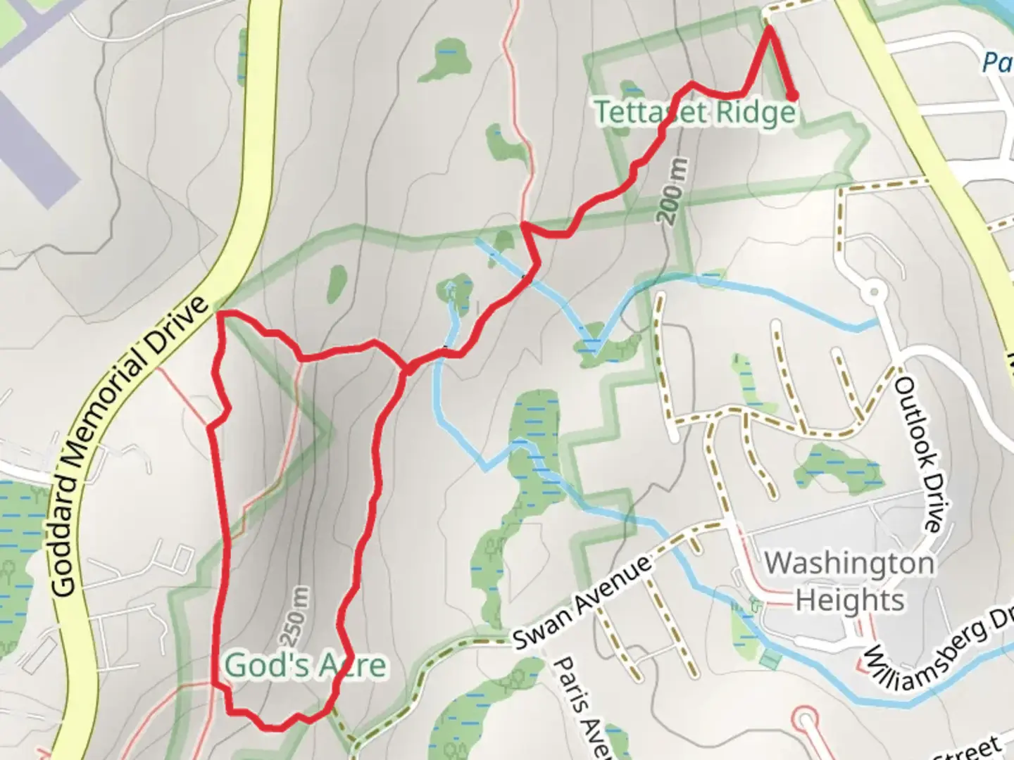 An image depicting the trail Deed Rock Loop and its surrounding area.