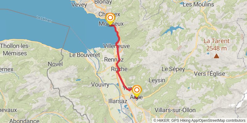 Camino Müstair-Geneva via Martigny stage 31 Map