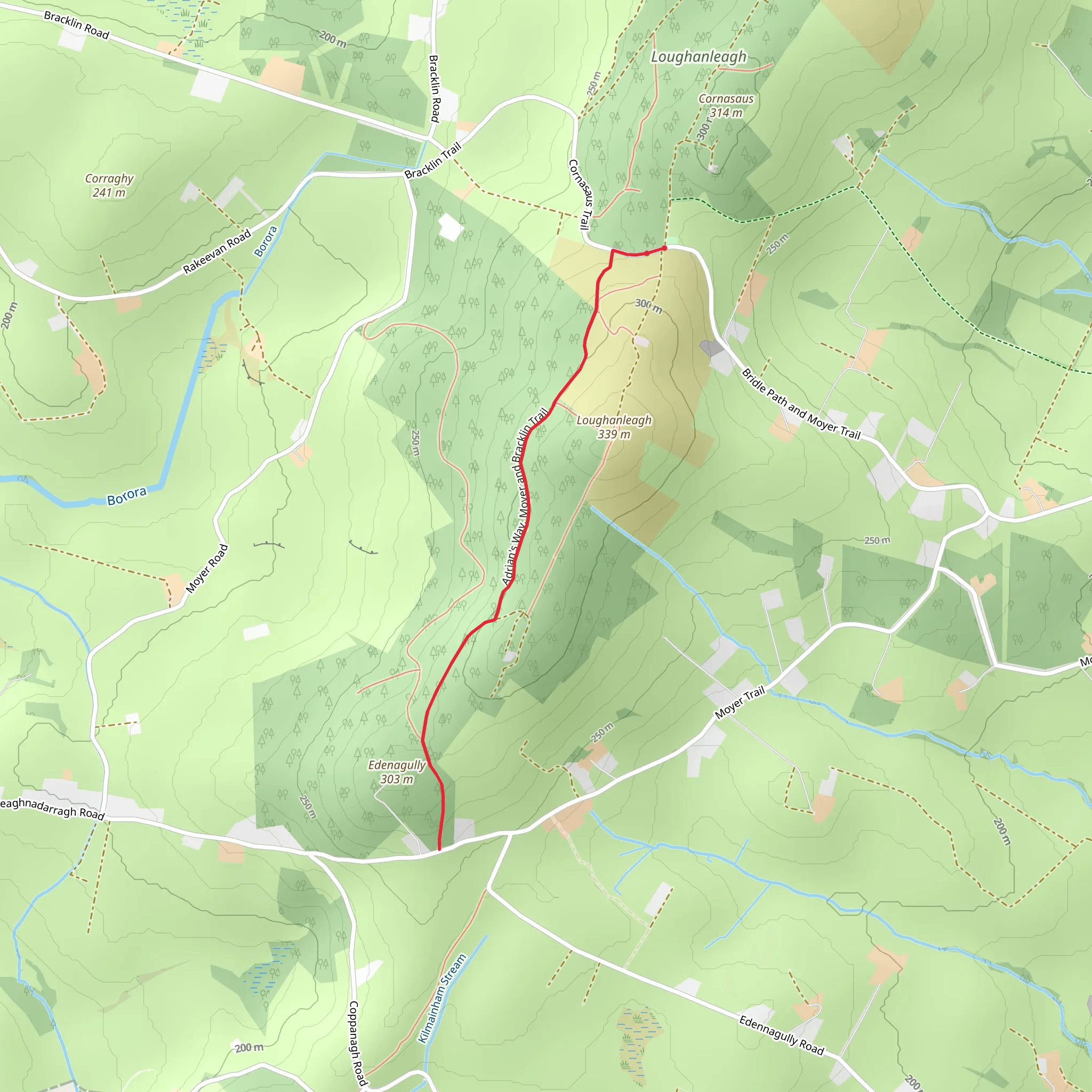 Adrian's Way Linear Trail mobile static map