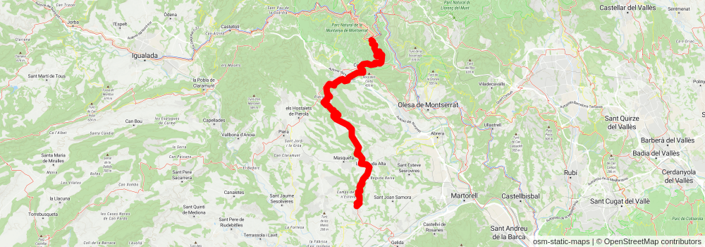 GR 5 Senders dels Miradors stage 4 Map