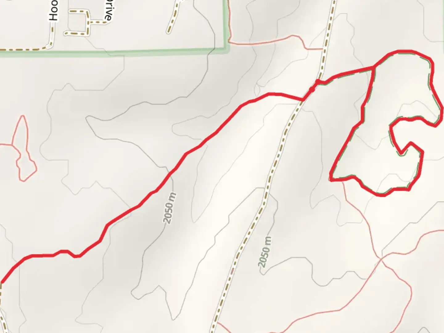 An image depicting the trail Heber Hollow and Pine Loop Trail and its surrounding area.