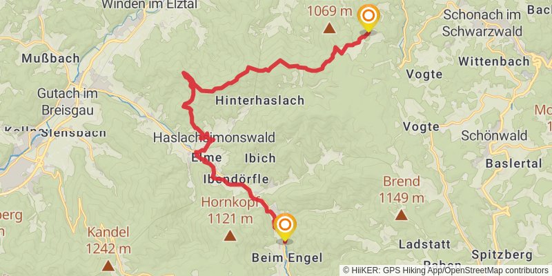 Zweitälersteig stage 3 Map