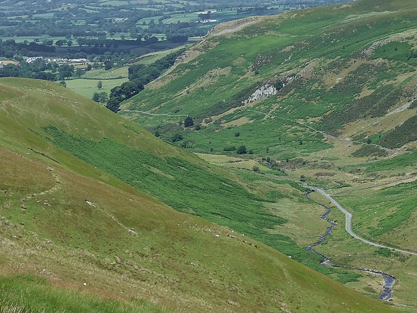An image depicting the trail Tregaron to Llandewi Brefi and its surrounding area.