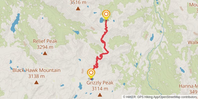 High Emigrant Lake via PCT and Leavitt Lake Trail stage 2 Map