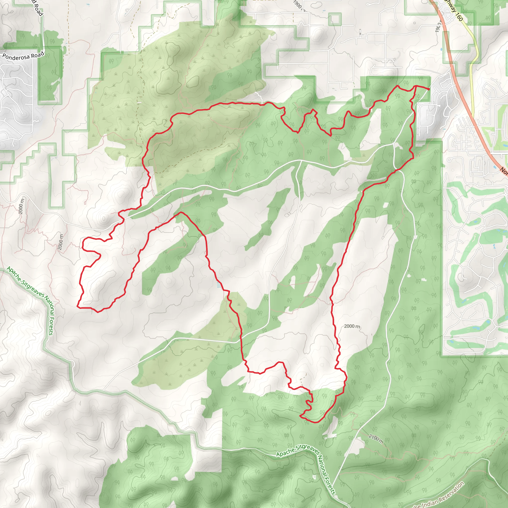 Los Caballos Trail mobile static map