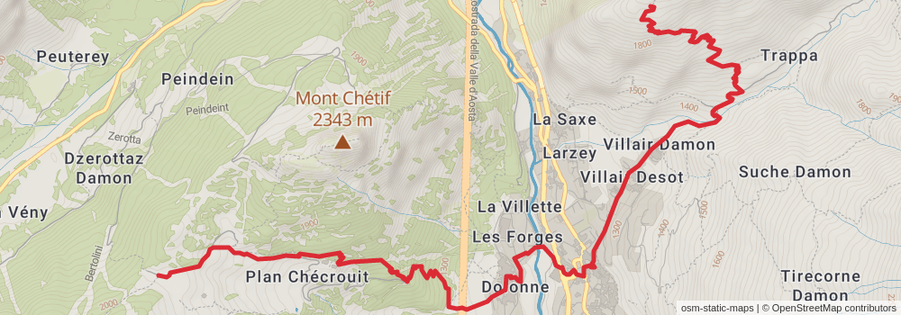 Sentiero Italia - Alps Section stage 139 Map