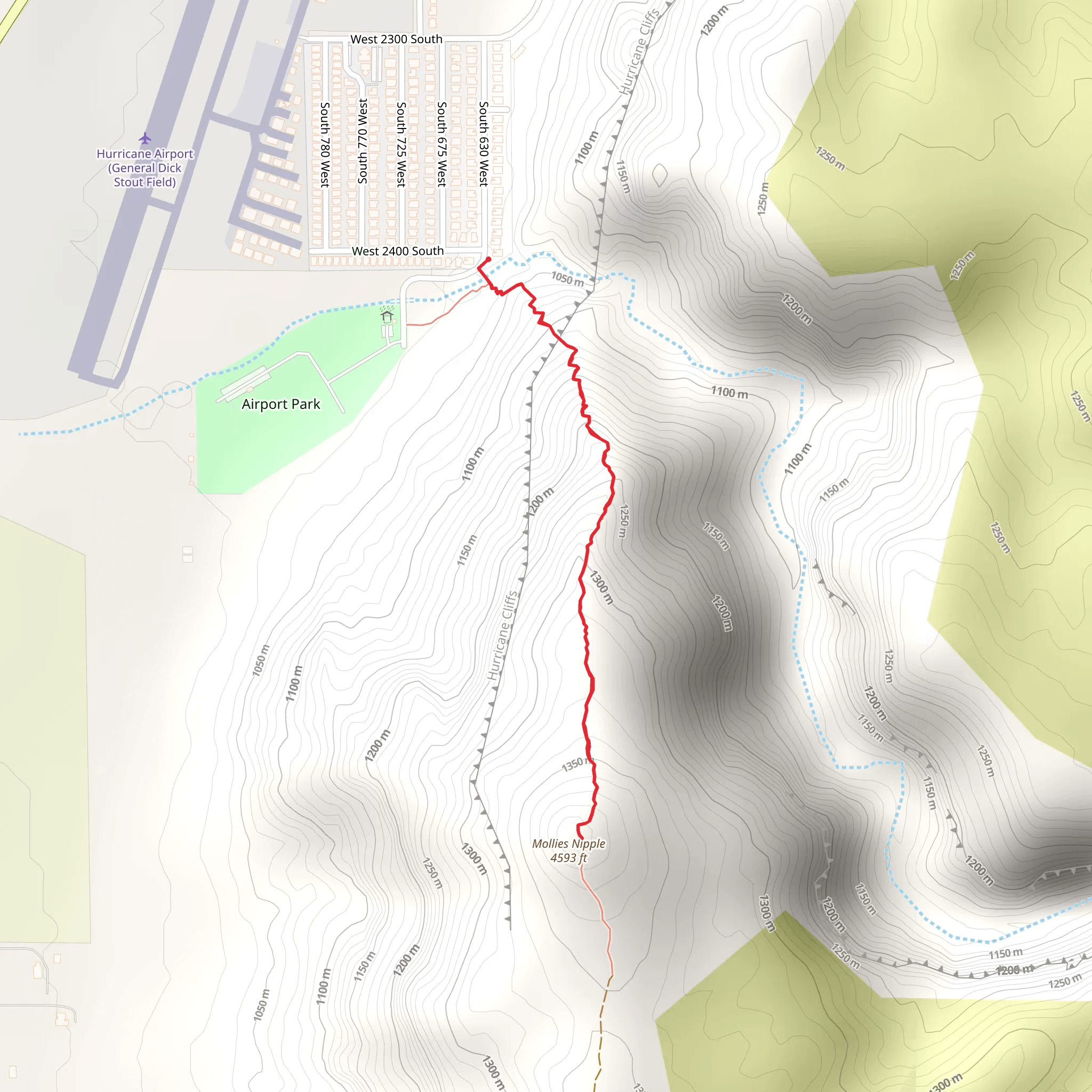 Mollies Nipple Out and Back mobile static map