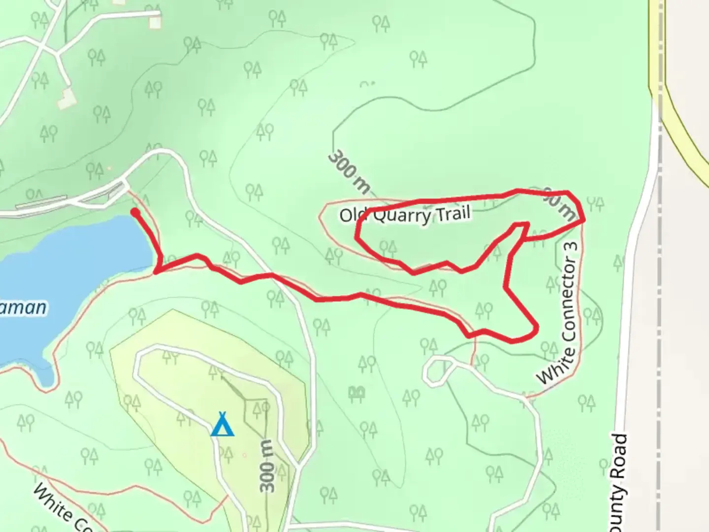 An image depicting the trail Old Quarry Loop Trail and its surrounding area.