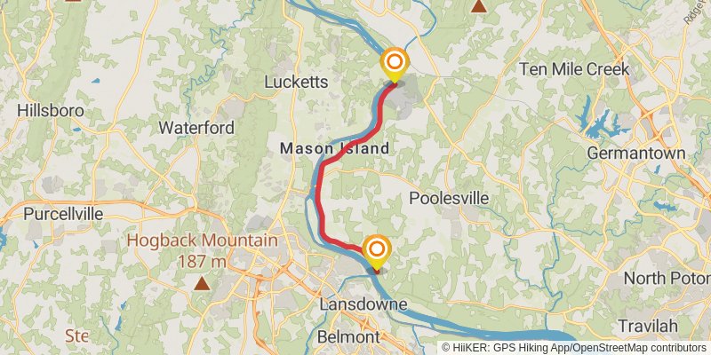 Chesapeake & Ohio Canal Trail stage 3 Map