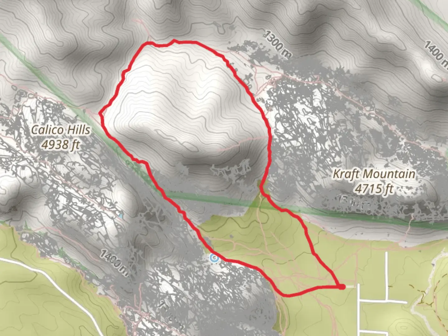 An image depicting the trail Kraft Mountain and Ash Canyon Loop and its surrounding area.