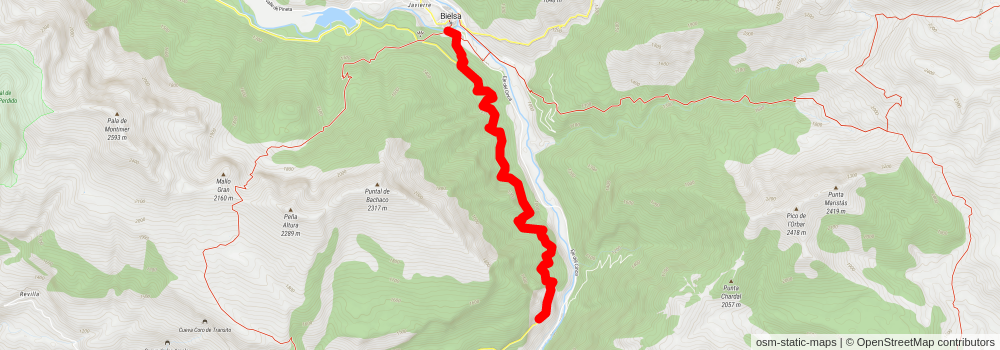 Tella - Bielsa PR HU 137-a stage 2 Map