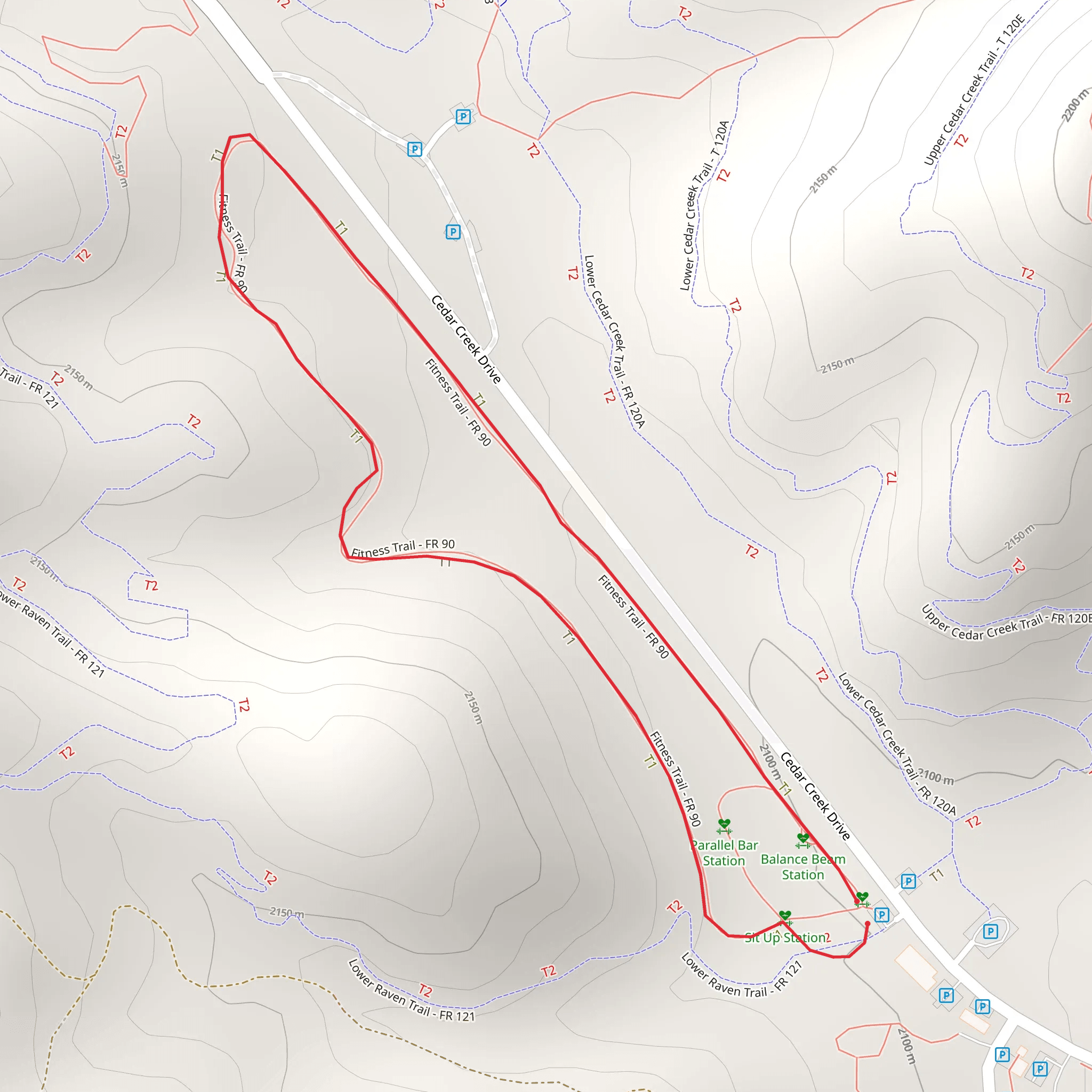 Fitness Loop Trail mobile static map