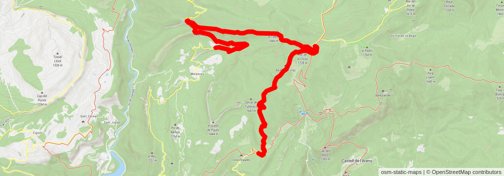 Path of the Nou de Bergueda PR C 199 stage 2 Map