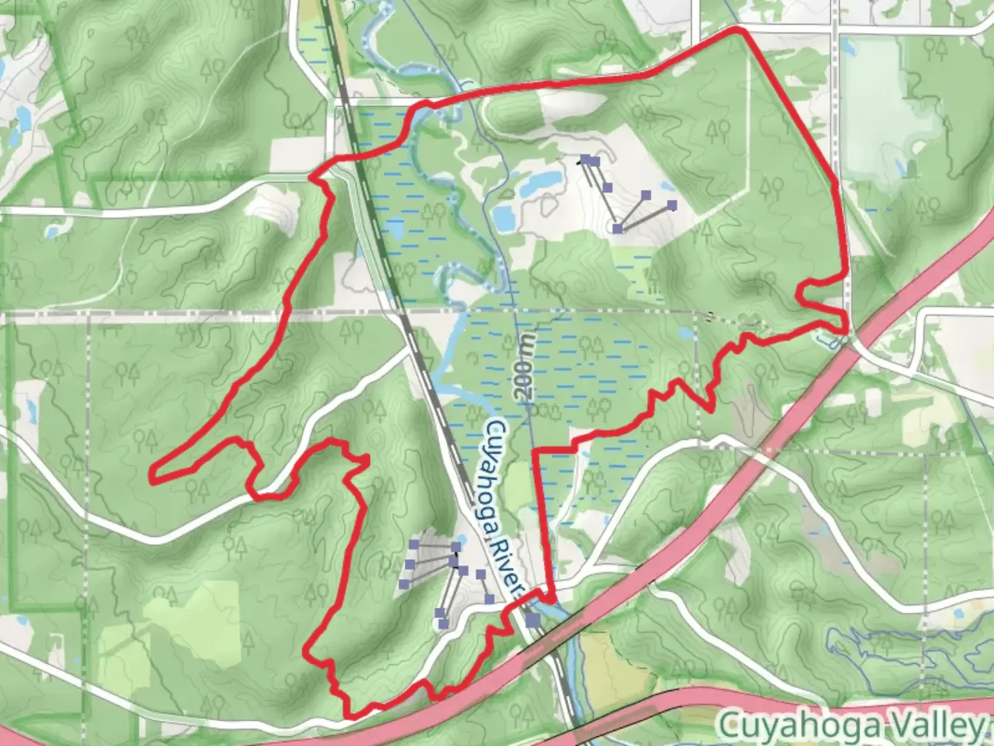 An image depicting the trail Buckeye and Brandywine Gorge Loop Trail and its surrounding area.