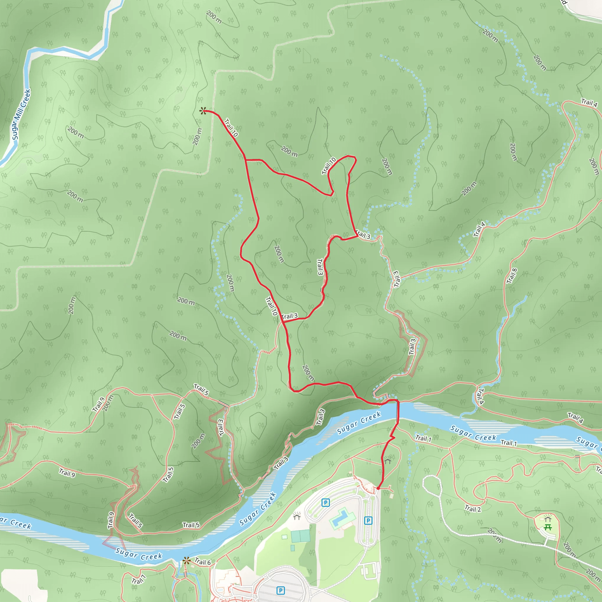 Trail 10 Loop mobile static map