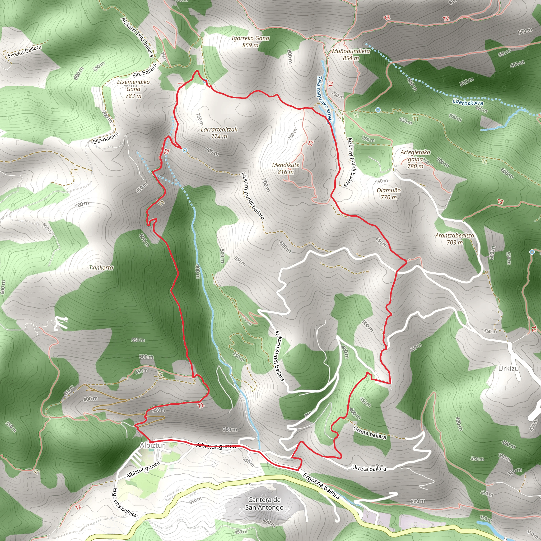 Albitzur - Ortzal - Albitzur PR GI 81 mobile static map