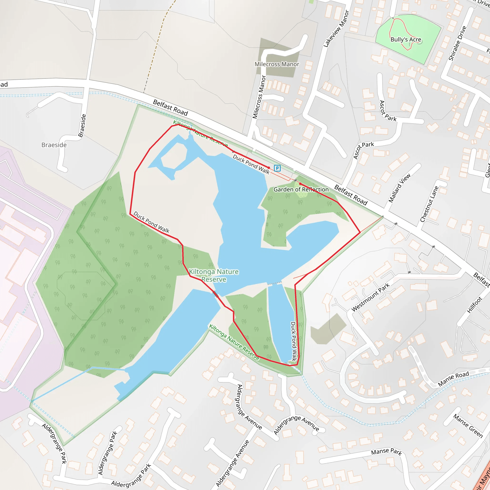 Kiltonga Nature Reserve mobile static map