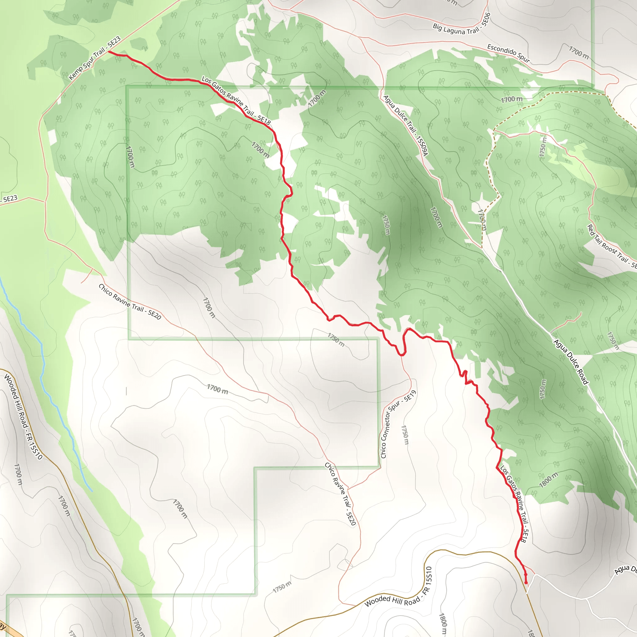 Gatos Spur Trail mobile static map