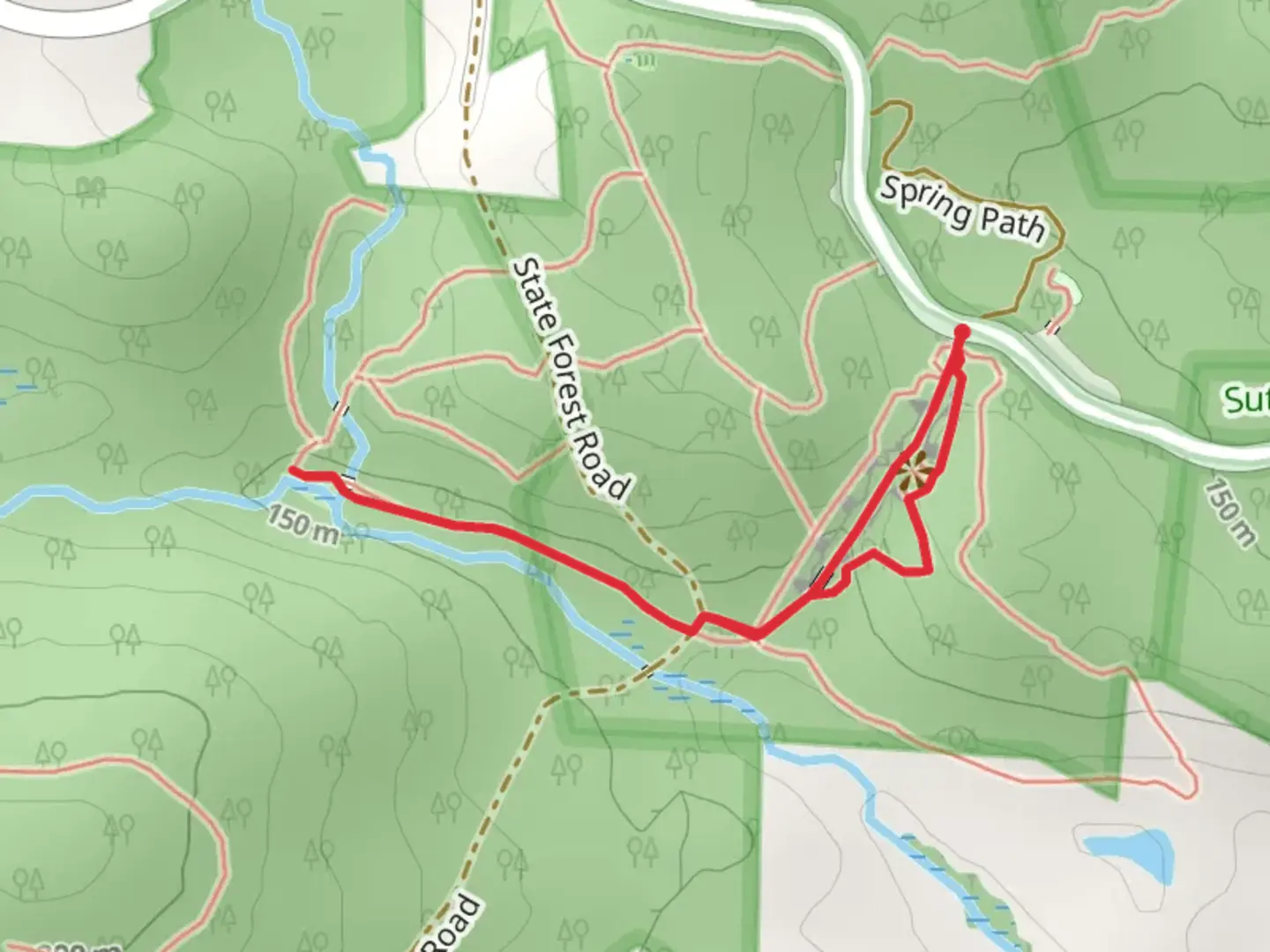 An image depicting the trail Purgatory Brook and Chasm Loop Trail and its surrounding area.